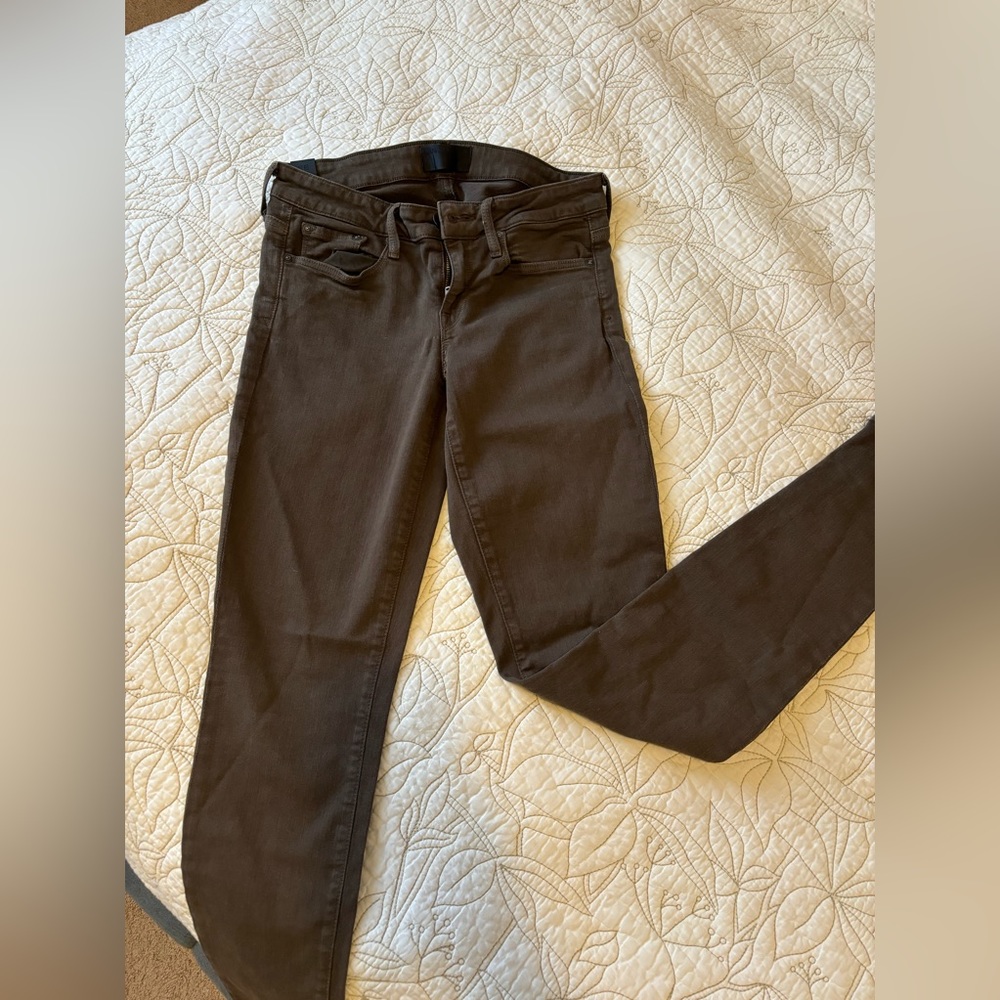 Vince Riley Legging Military Olive Green Stretch Skinny Jeans Size 26 EUC